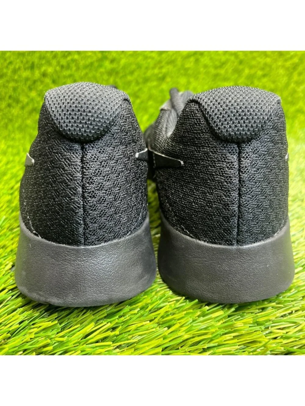 Nike Tanjun Womens Size 7.5 Triple Black Athletic Running Walking Shoes Sneakers
